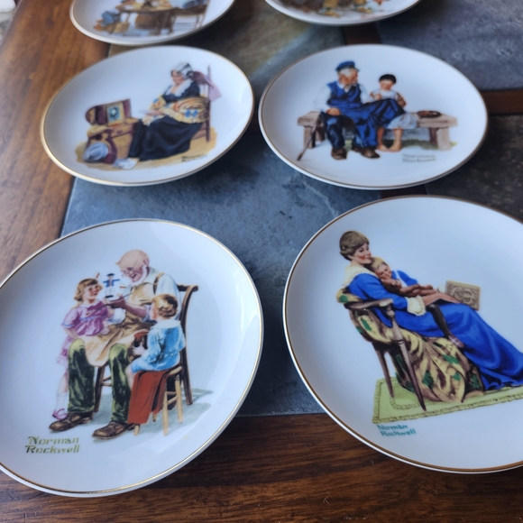 Norman Rockwell Collector's Plates Set - Multicolor